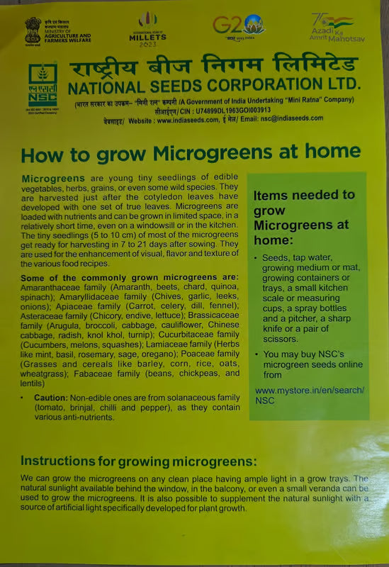 NSC Microgreens Grow Kit