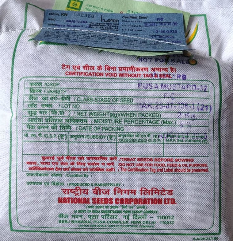Government Certified NSC Pusa Mustard-32 2 Kg